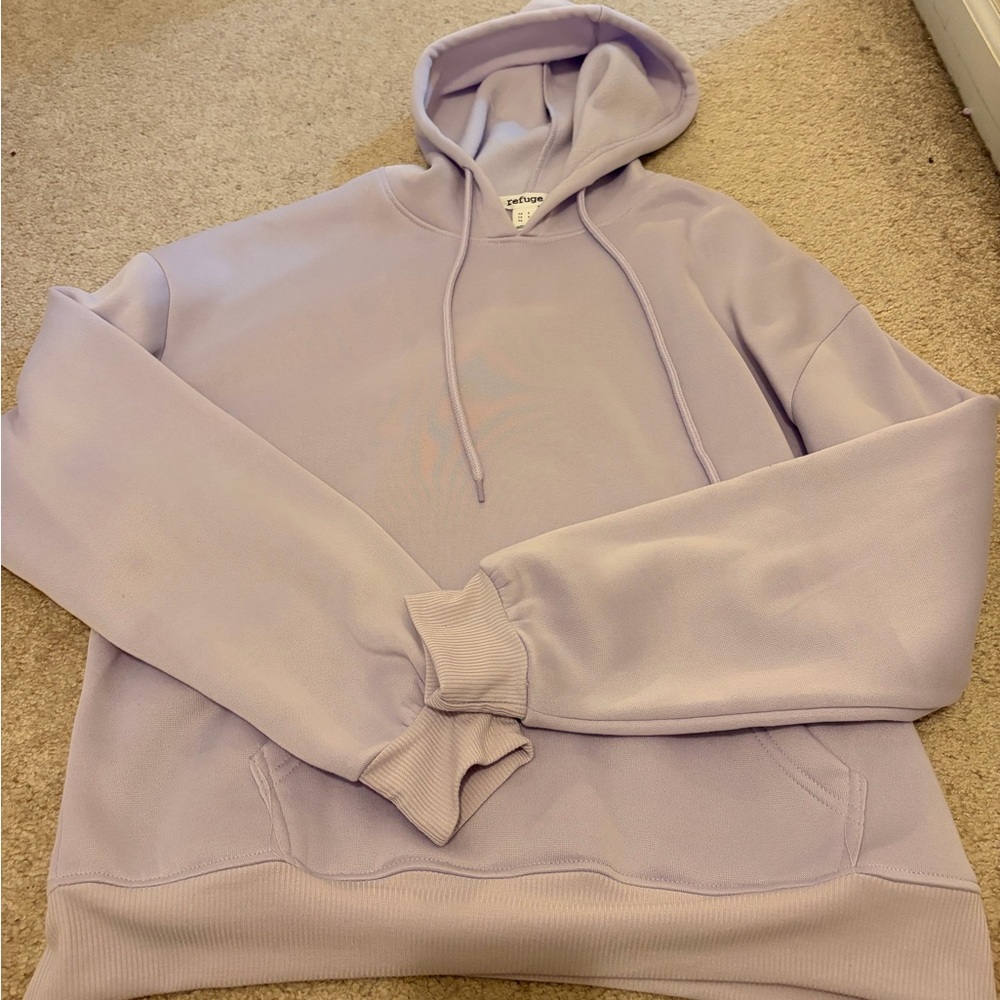 NWT Refuge Pastel Lavender Hoodie with Drawstring (size: s)